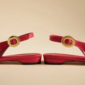 By Anthropologie Snip-Toe Slingback Flats – Bright Red – Size US 8–8.5 / EU 39